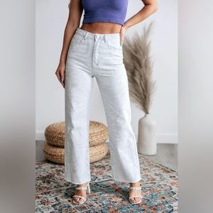 Wavy wide leg jeans